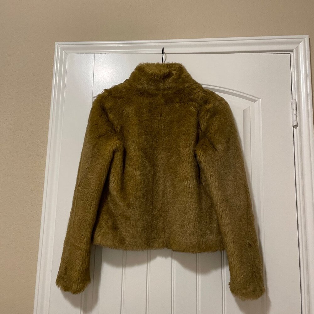Women’s Brown Faux Fur Jacket  by H&M,  Size 38 European (size 6 US) - Picture 3 of 6
